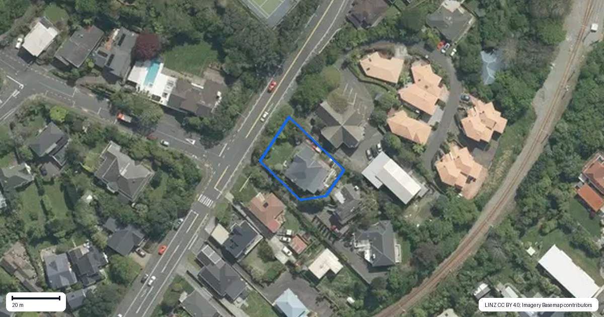 Property context map for 45 Box Hill, Khandallah, Wellington
