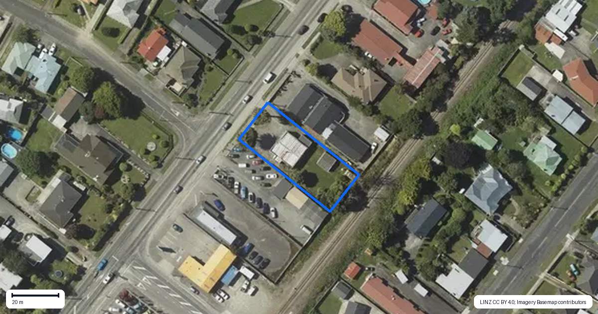 Property context map for 362 Oxford Street, Levin