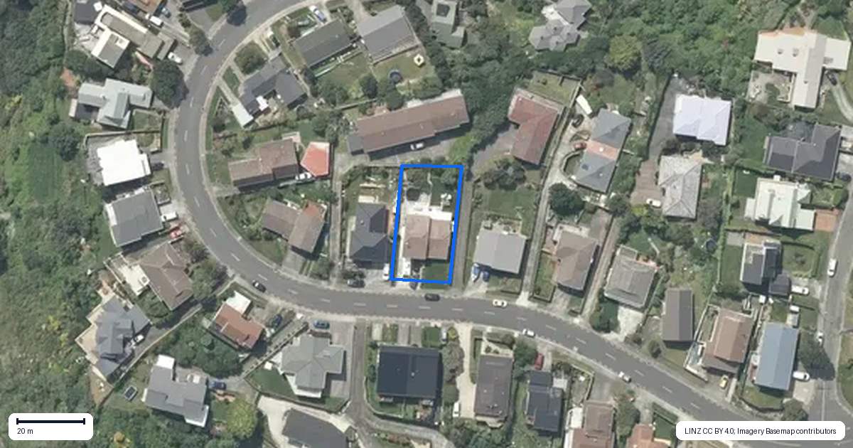 Property context map for 84 Pope Street, Camborne, Porirua