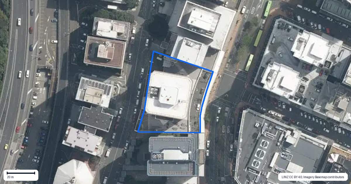 Property context map for 226 Lambton Quay, Wellington Central, Wellington