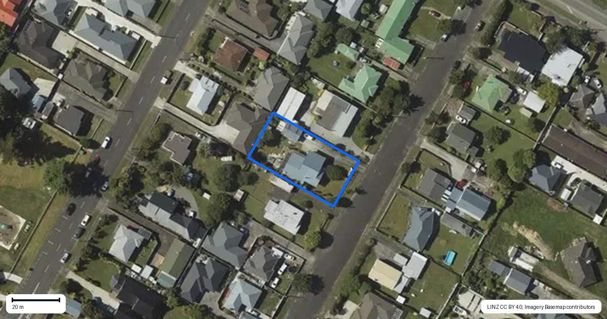 Property context map for 47 George Street, Levin
