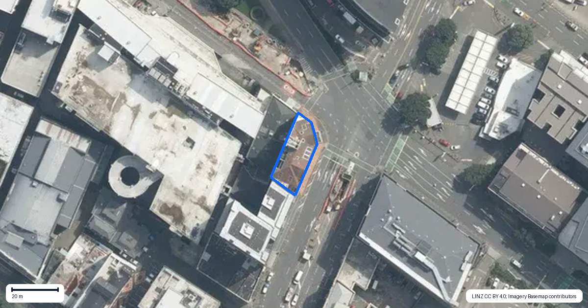 Property context map for 6/182 Wakefield Street, Te Aro, Wellington