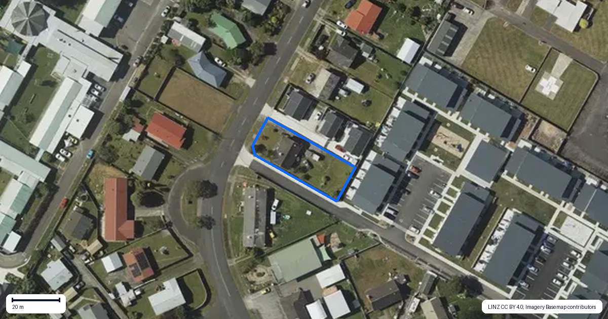 Property context map for 29 Hinemoa Street, Levin