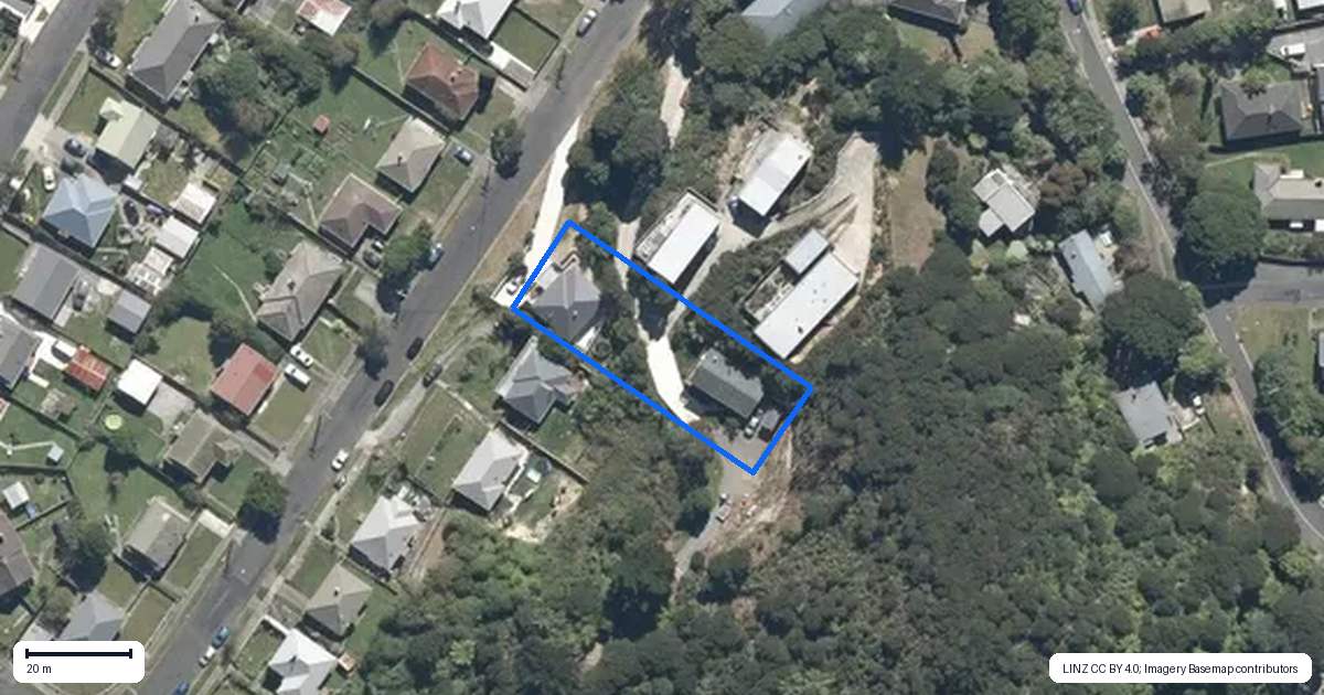 Property context map for 17 Judd Crescent, Naenae, Lower Hutt