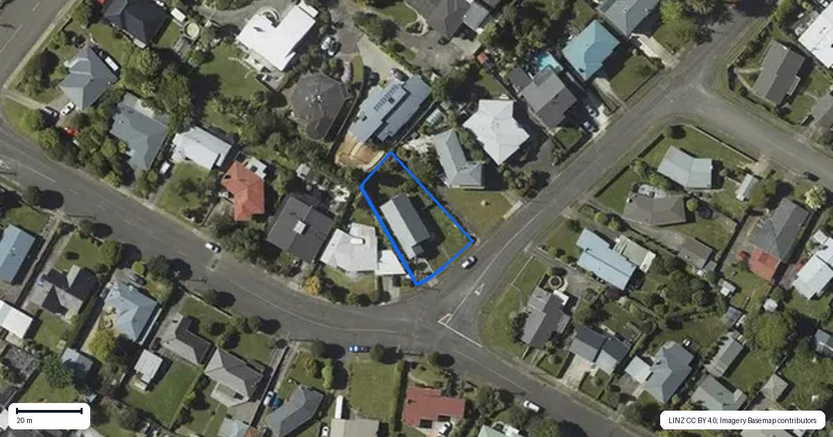 Property context map for 1 Glen Street, Levin