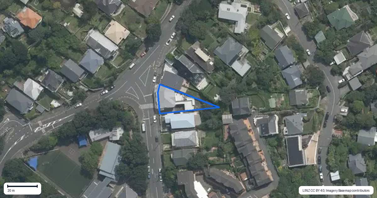Property context map for 1B Arawa Road, Hataitai, Wellington