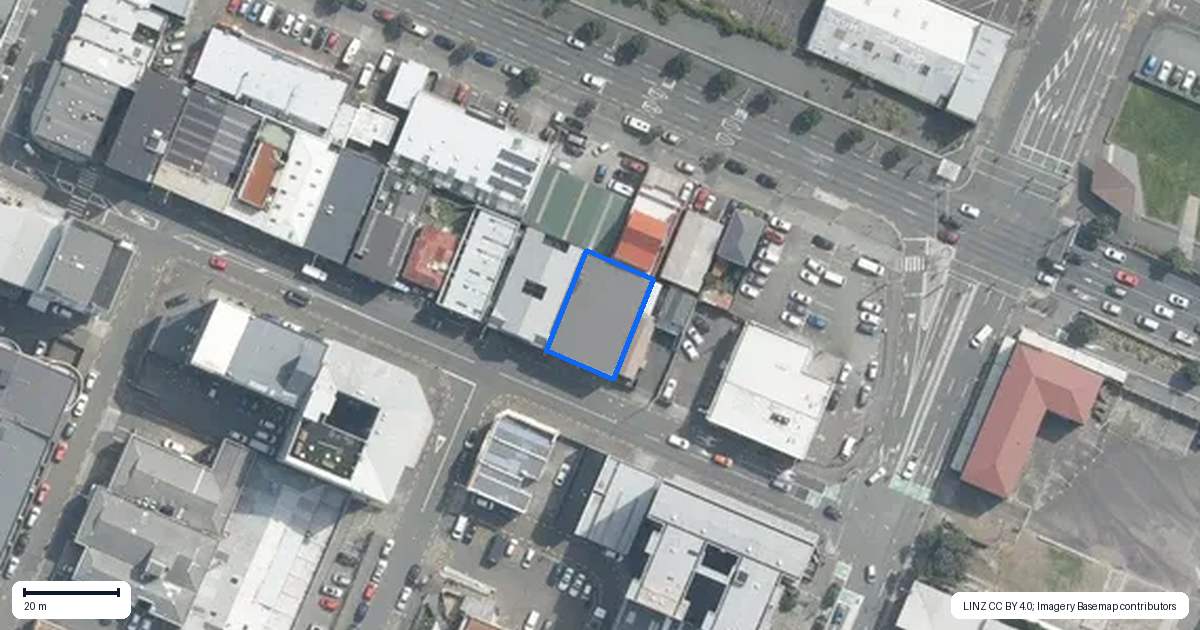 Property context map for 22 Webb Street, Te Aro, Wellington