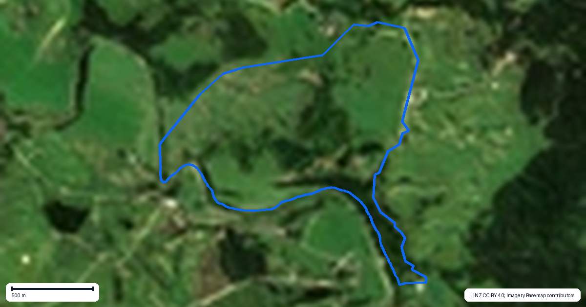 Property context map for 1550 Glenora Road, Akitio, Pongaroa