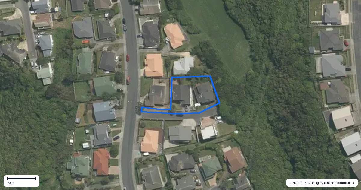Property context map for 36 Kentwood Drive, Woodridge, Wellington
