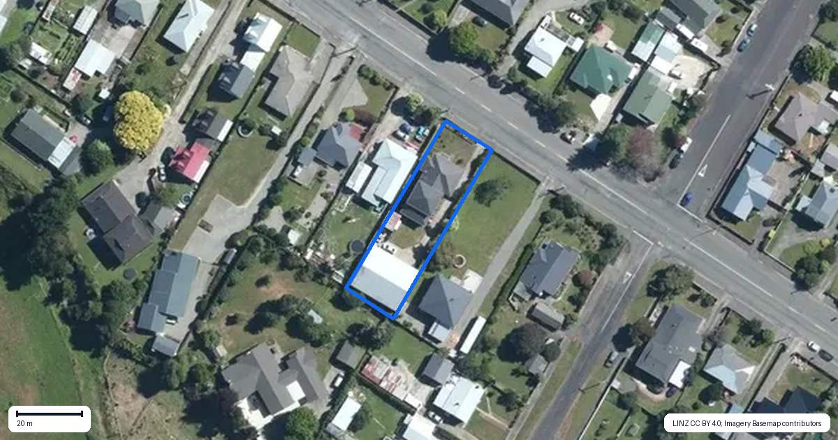 Property context map for 43 Mangahao Road, Pahiatua