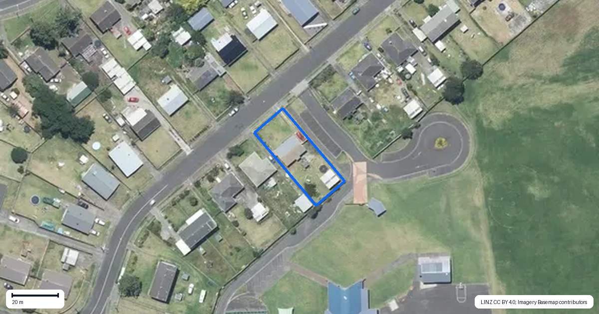 Property context map for 34 Matipo Street, Castlecliff, Whanganui