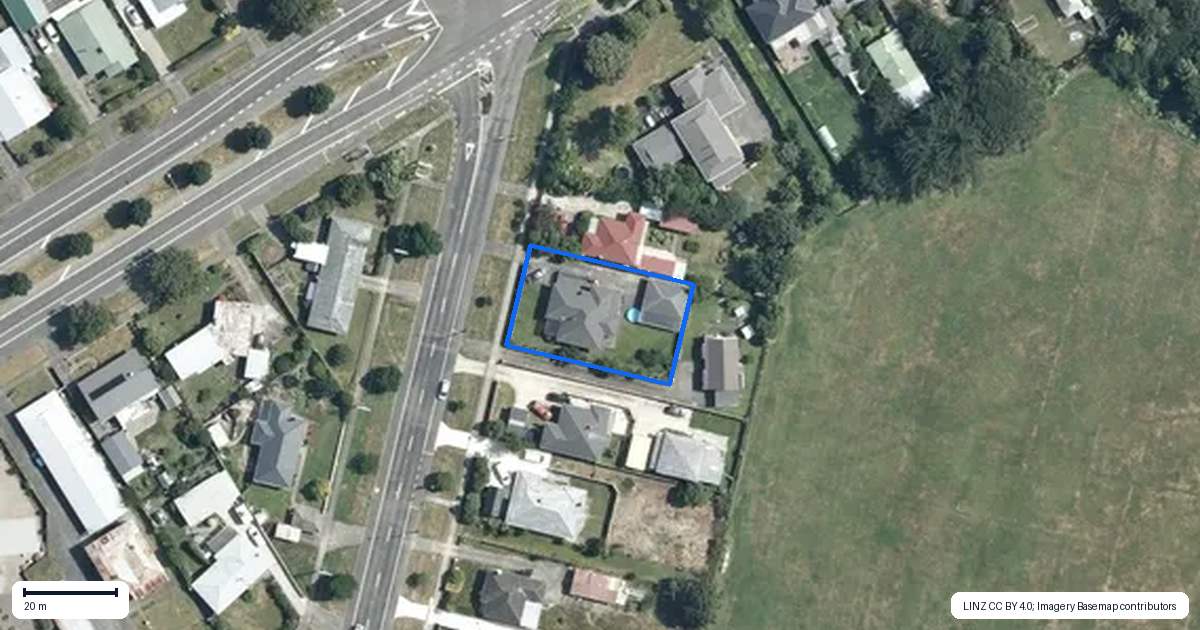 Property context map for 119 East Street, Feilding