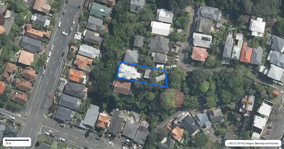 Property context map for 29E North Terrace, Kelburn, Wellington