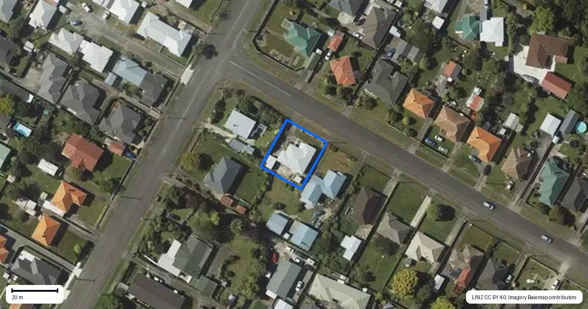 Property context map for 2 Dorset Street, Levin