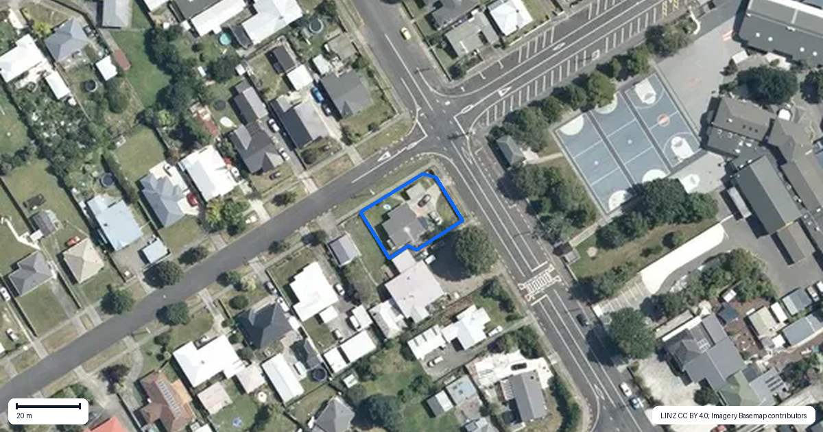Property context map for 47 Monmouth Street, Feilding