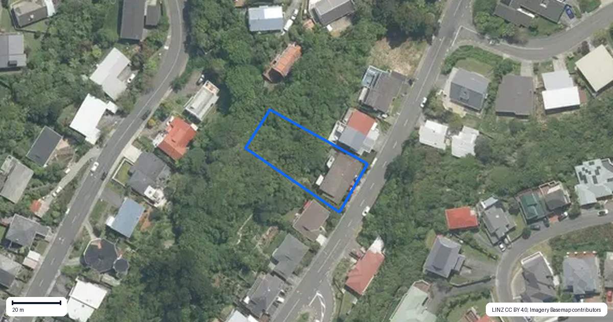 Property context map for 16A Parklands Drive, Karori, Wellington