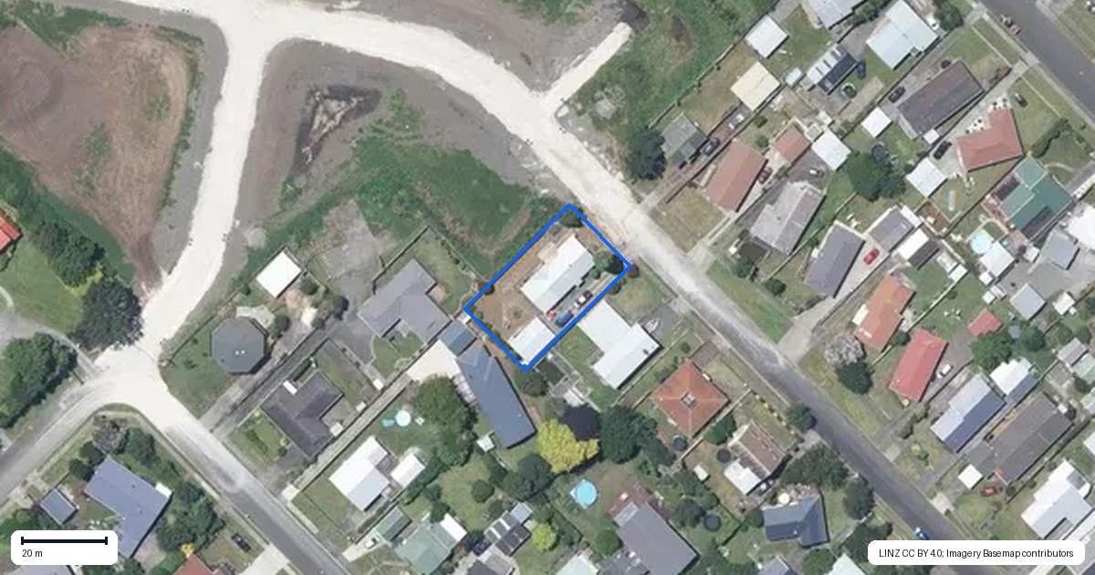 Property context map for 39 Hereford Street, Springvale, Whanganui