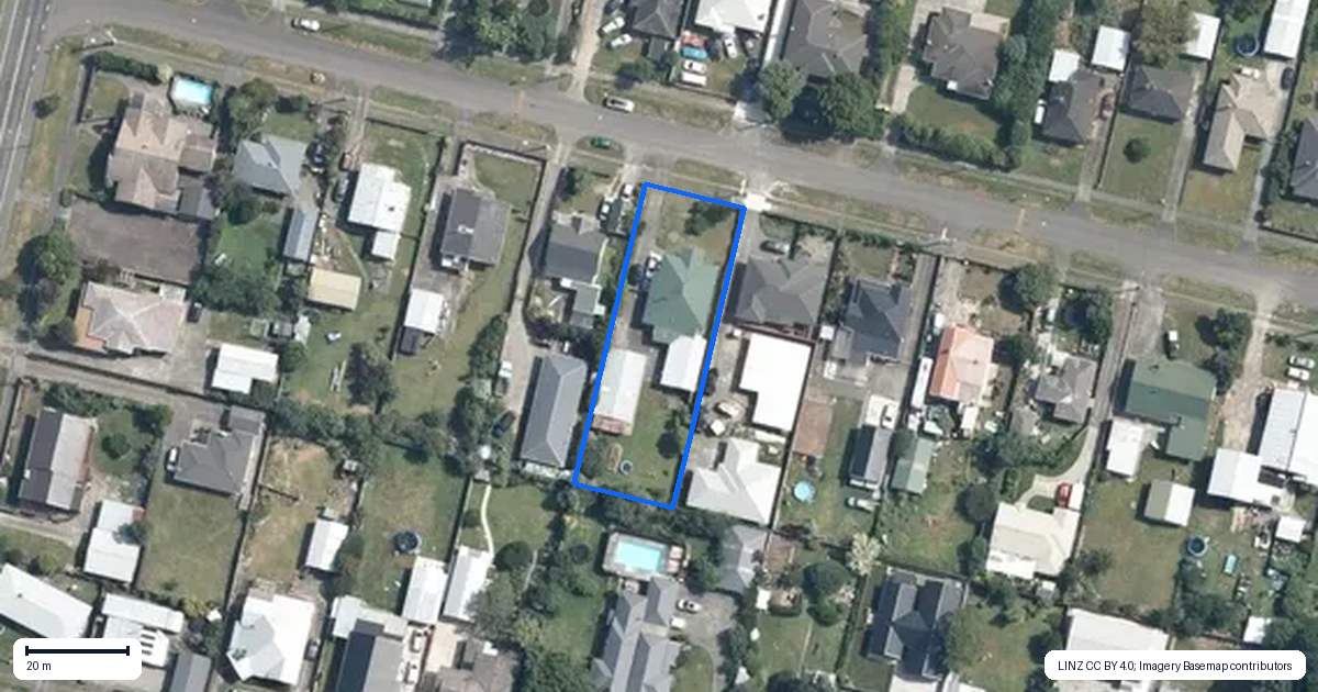 Property context map for 7 Poole Street, Feilding