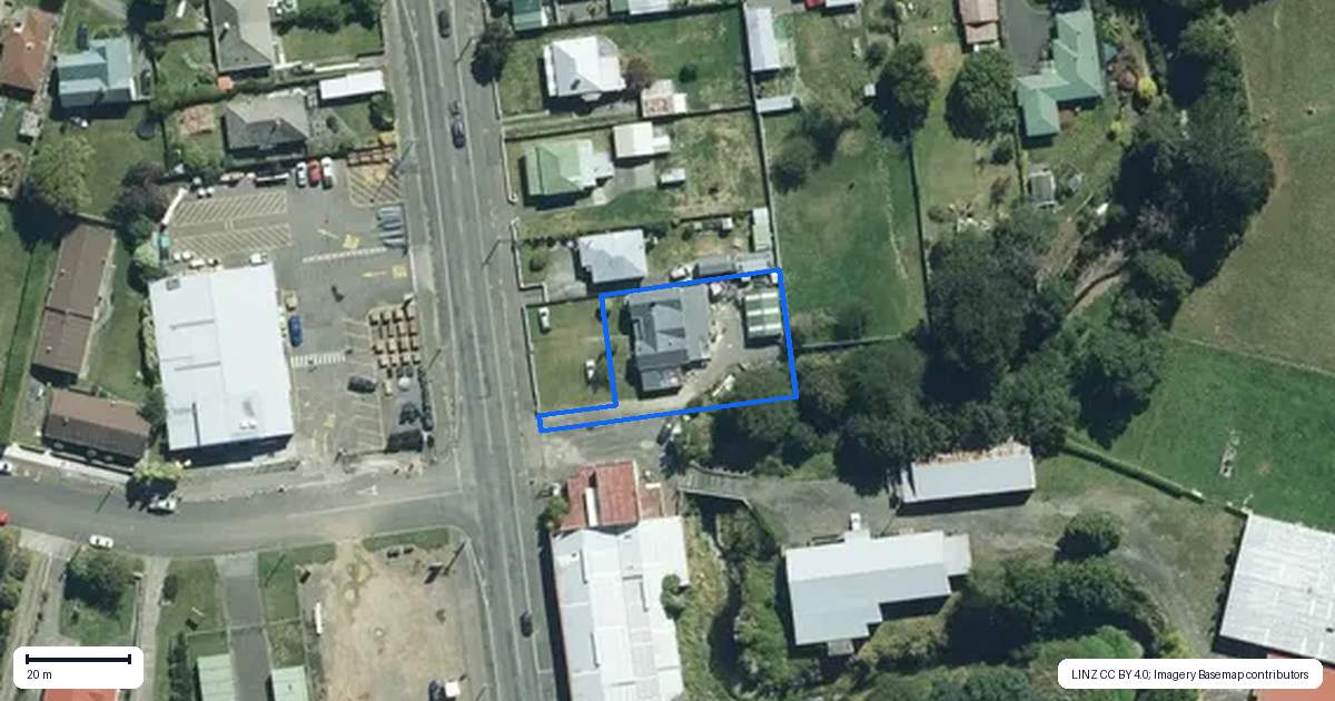Property context map for 417 Wellington Road, Marton