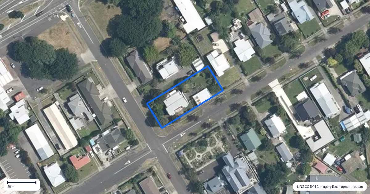 Property context map for 14 Bailey Street, Feilding