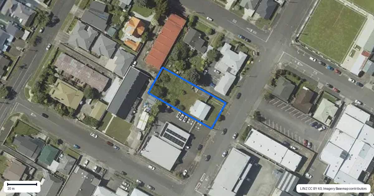 Property context map for 29 Bristol Street, Levin