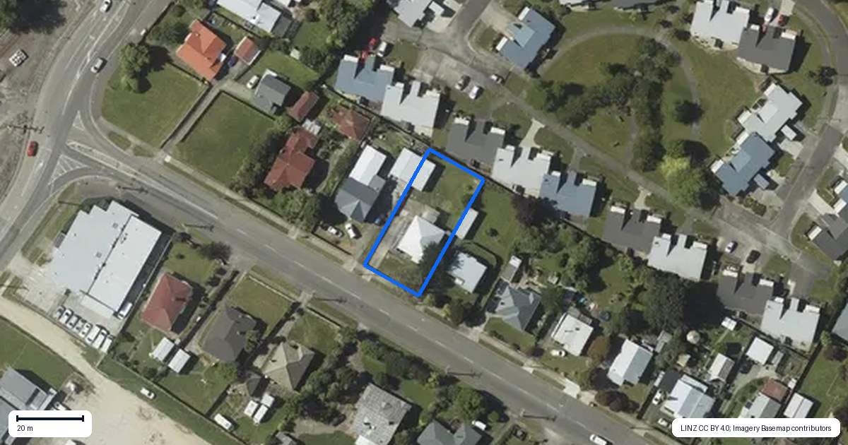Property context map for 15 Liverpool Street, Levin