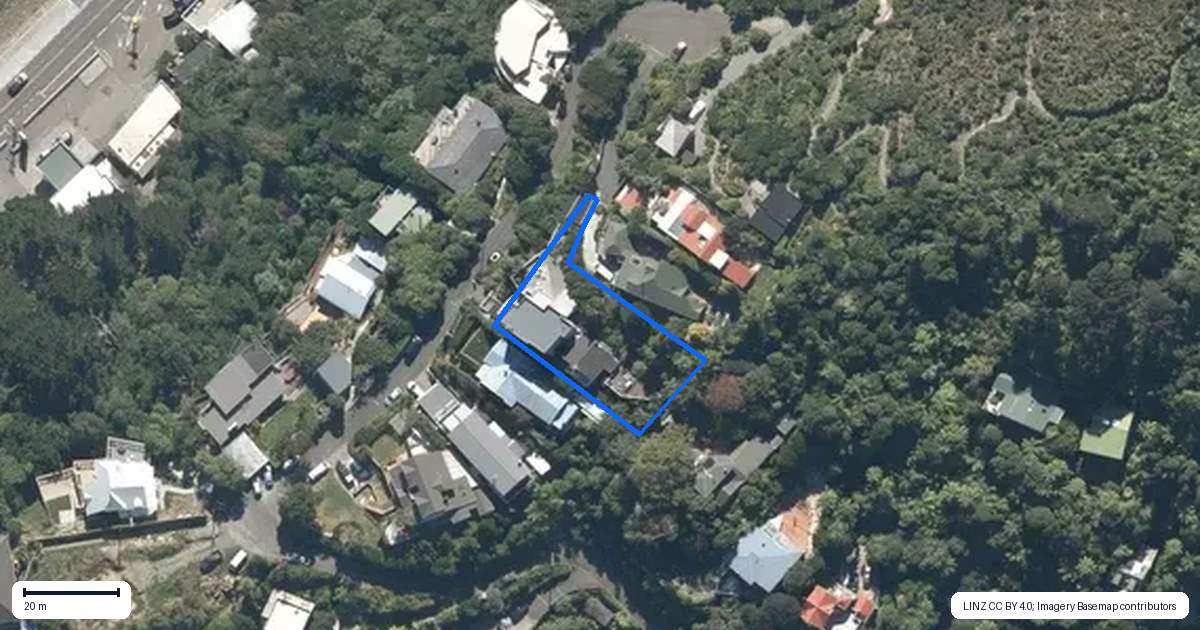 Property context map for 58 Ferry Road, Days Bay, Lower Hutt