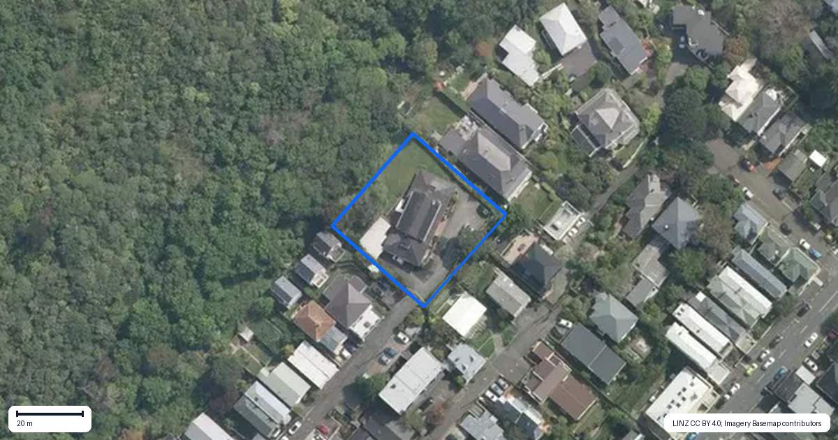 Property context map for 2/15 Upper Lewisville Terrace, Thorndon, Wellington