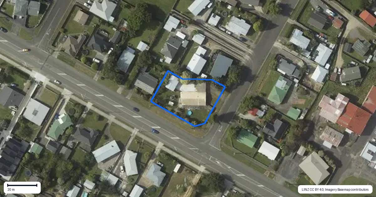 Property context map for 1 Vincent Drive, Levin