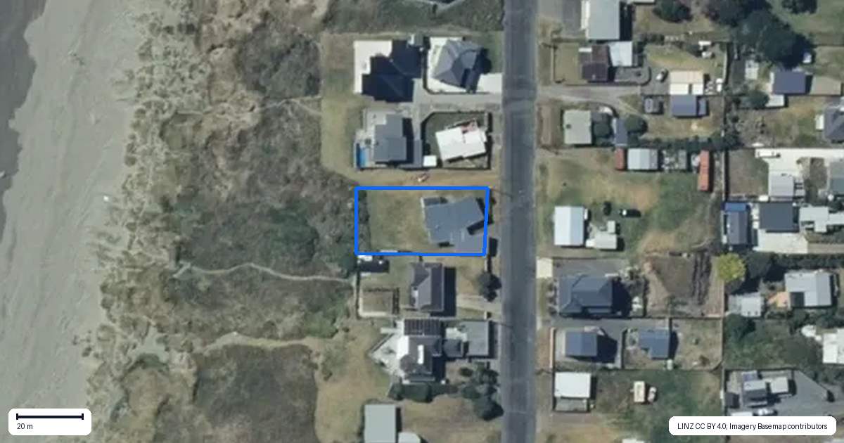 Property context map for 10 Marine Parade South, Foxton Beach, Foxton