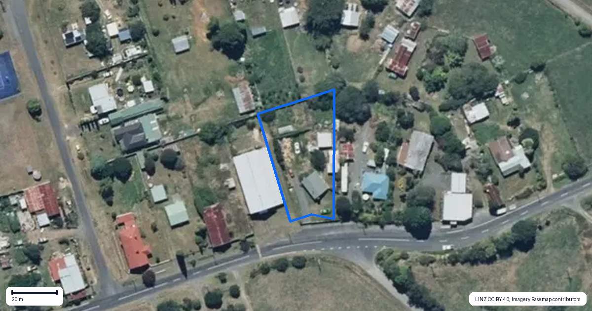 Property context map for 399 Waitea Branch Road, Kakahi