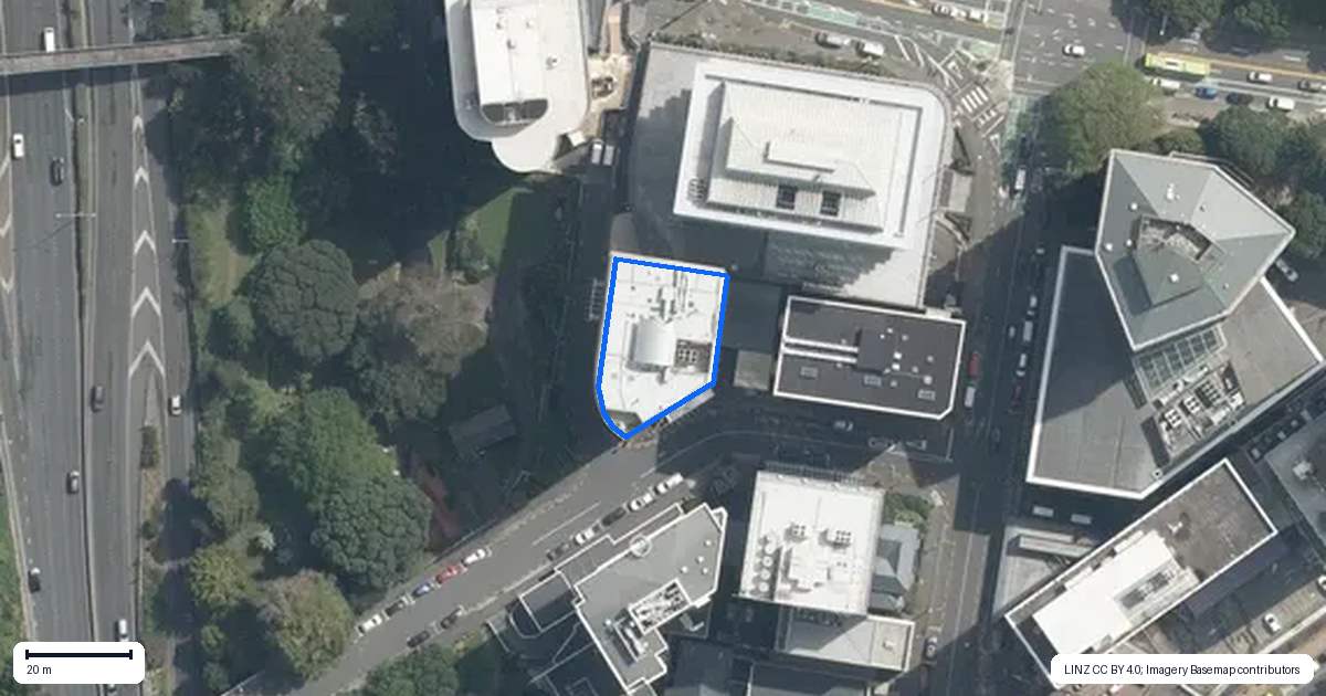 Property context map for 17D/12 Bolton Street, Wellington Central, Wellington