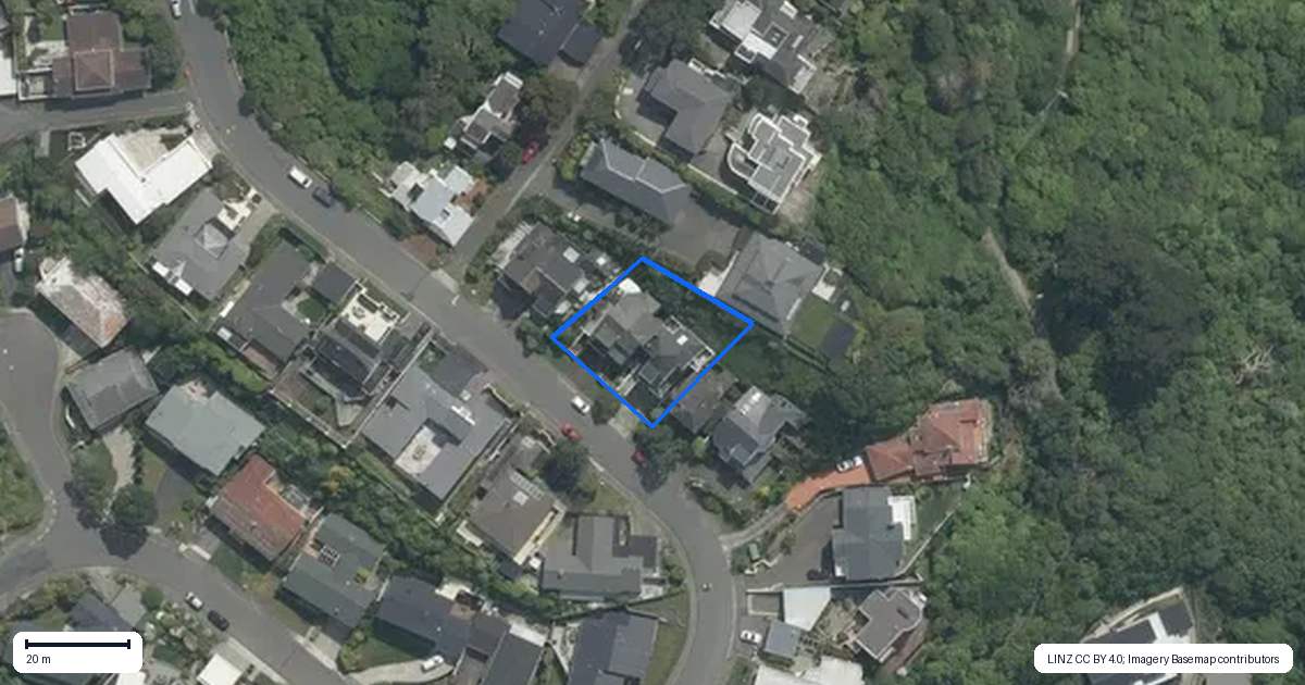 Property context map for 21 Rama Crescent, Khandallah, Wellington