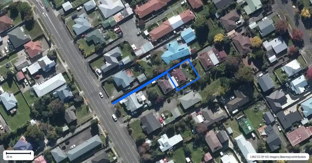 Property context map for 2/361 Botanical Road, West End, Palmerston North