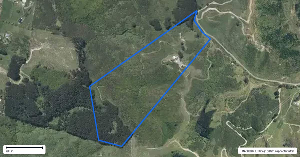 Property context map for 198 Maungakotukutuku Road, Paraparaumu