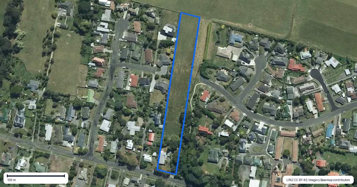 Property context map for 8 Milne Street, Marton