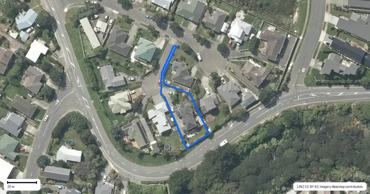 Property context map for 13A Westridge, Camborne, Porirua