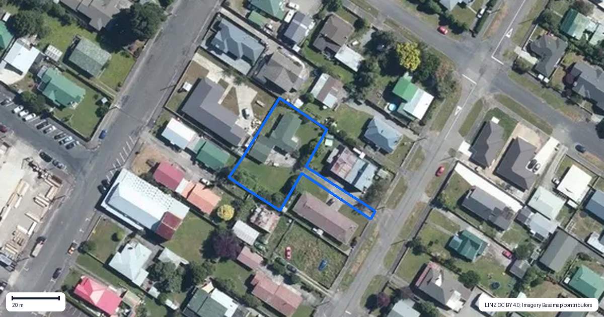 Property context map for 20 Tyndall Street, Pahiatua
