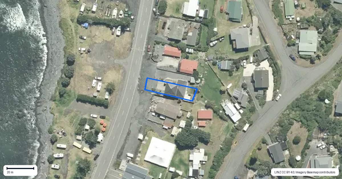 Property context map for 3105 Cape Palliser Road, Cape Palliser, Pirinoa