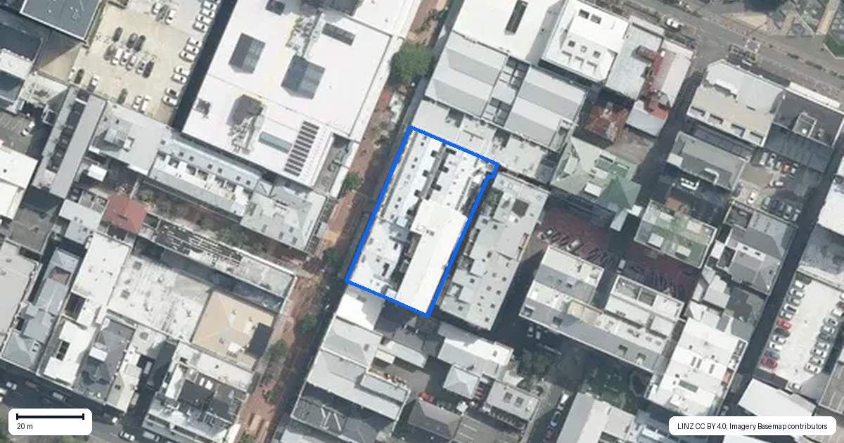 Property context map for 111 Cuba Street, Te Aro, Wellington