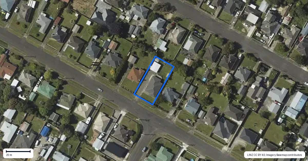 Property context map for 27 Middlesex Street, Levin