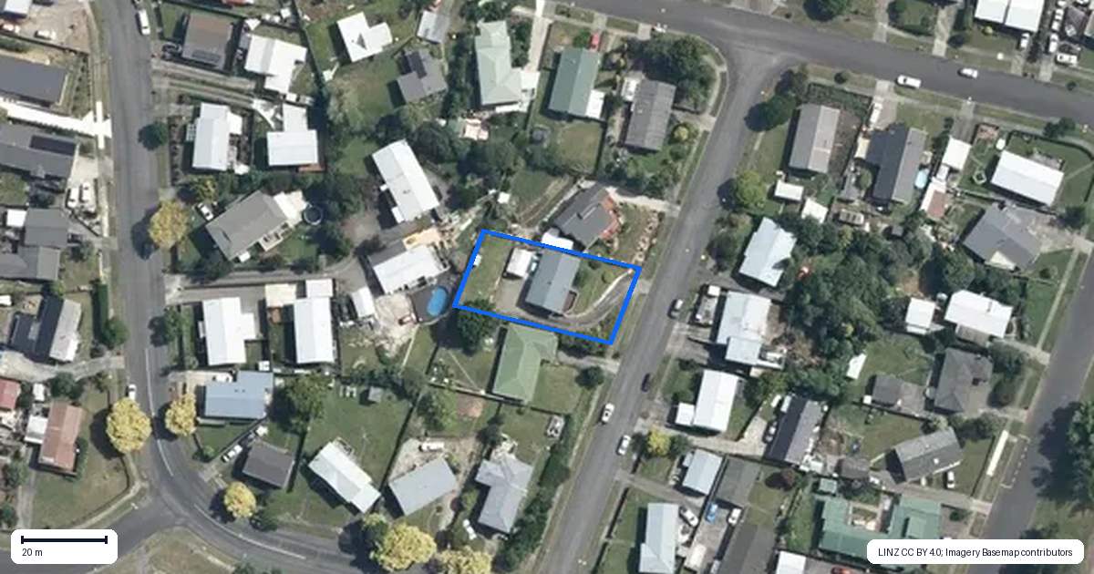 Property context map for 6 Taupo Terrace, Feilding