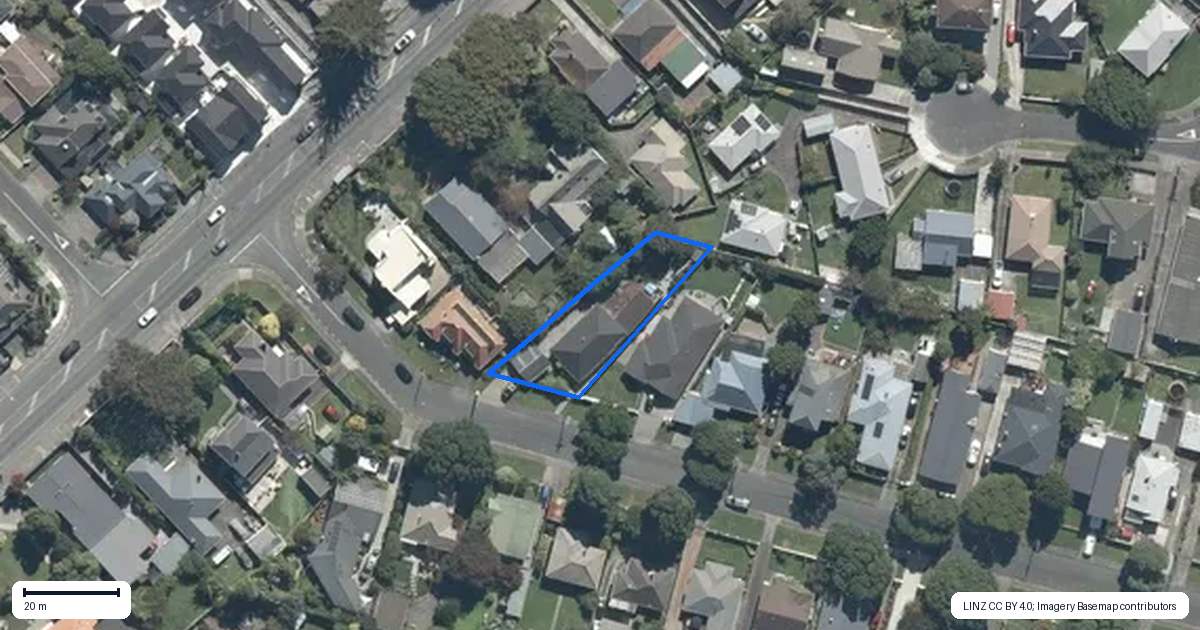 Property context map for 1 Thornycroft Avenue, Epuni, Lower Hutt
