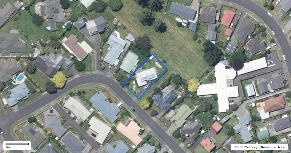 Property context map for 20 Bullock Drive, Springvale, Whanganui
