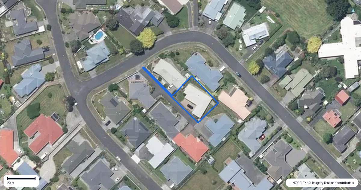 Property context map for 29 Bullock Drive, Springvale, Whanganui