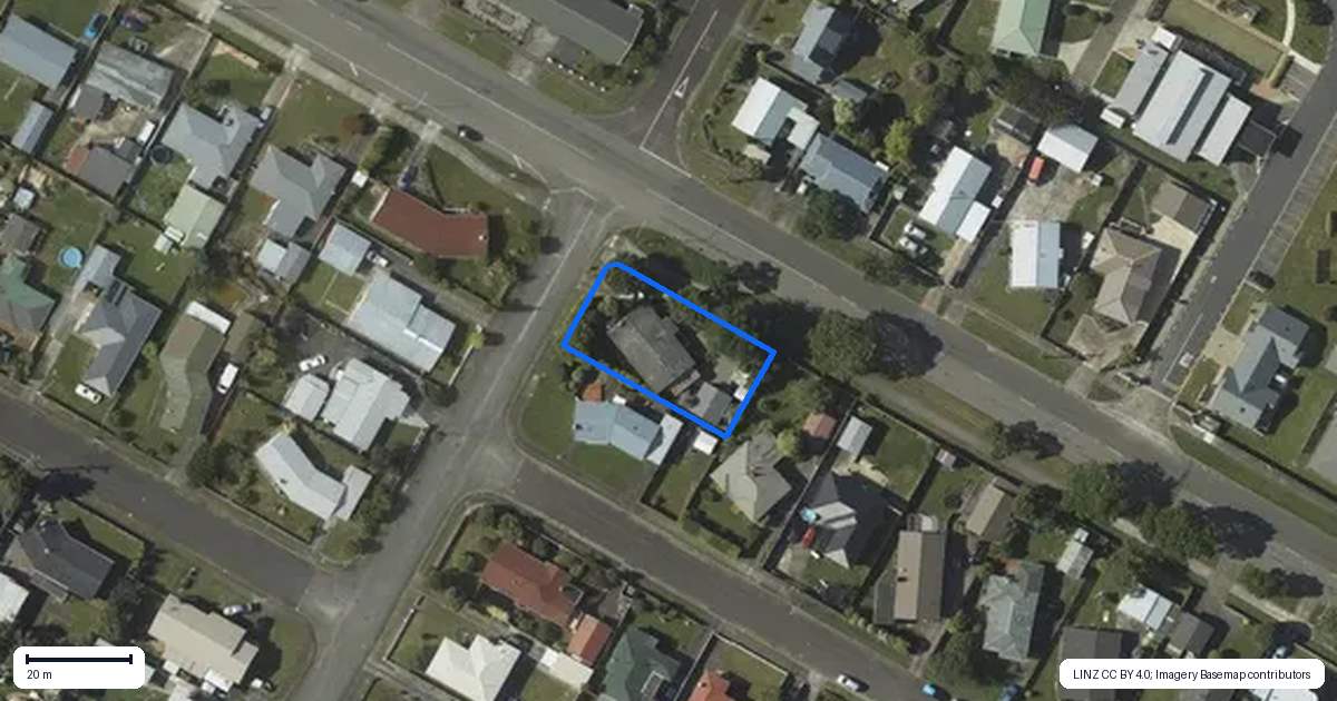 Property context map for 56 Featherston Street, Levin