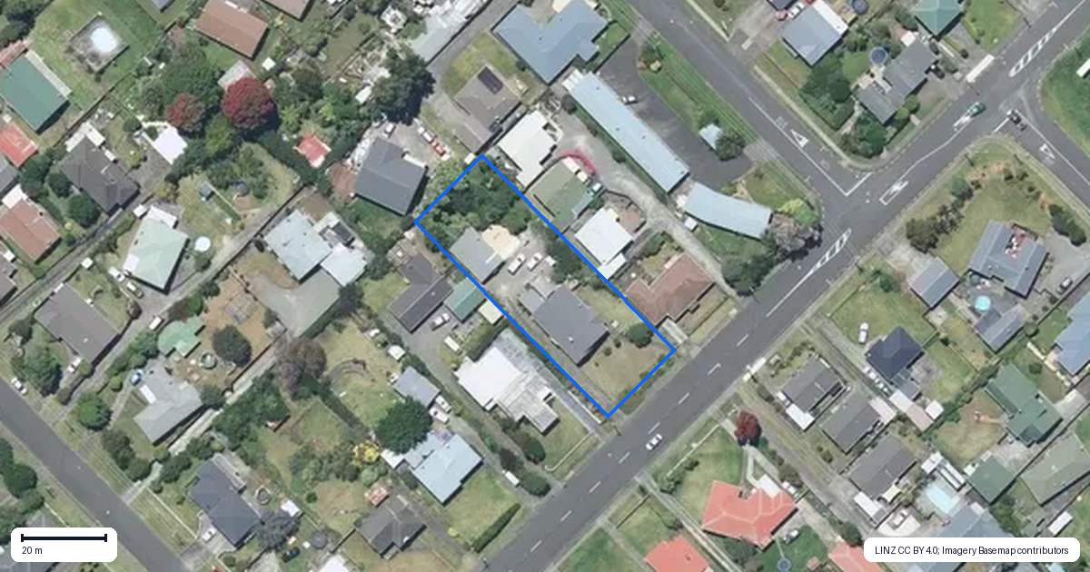 Property context map for 170 Parsons Street, Springvale, Whanganui