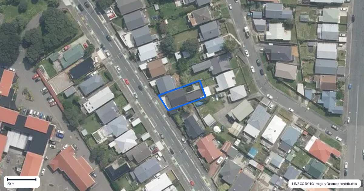 Property context map for 185 Coutts Street, Rongotai, Wellington