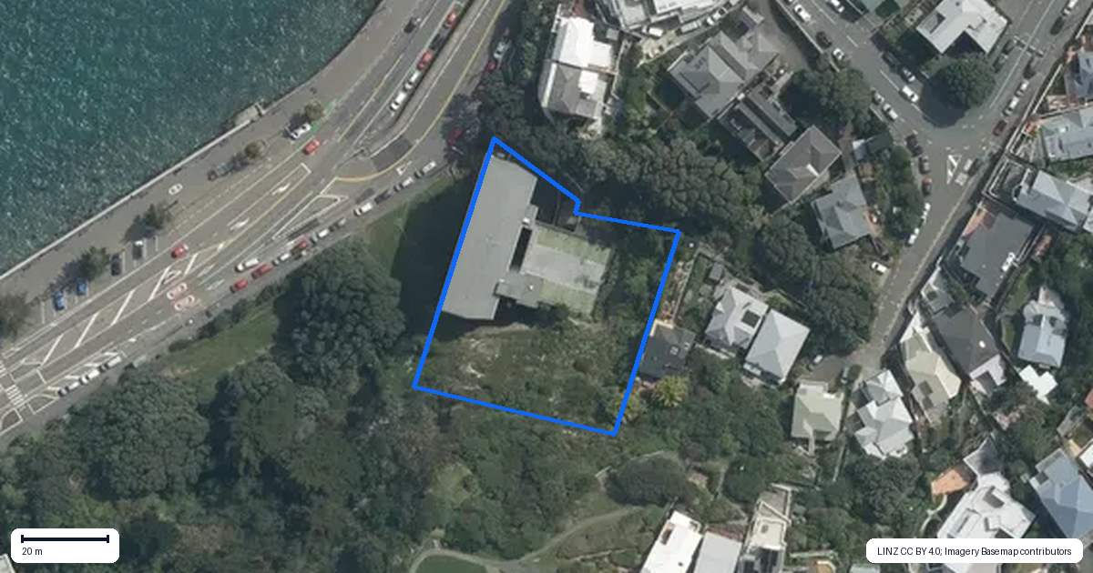 Property context map for 17/370 Oriental Parade, Oriental Bay, Wellington