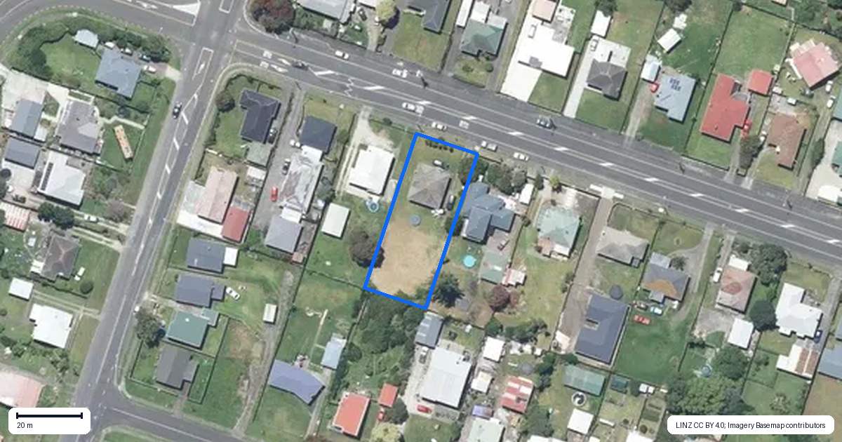 Property context map for 217 Puriri Street, Castlecliff, Whanganui